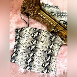 Snakeskin Strappy Tube Top
